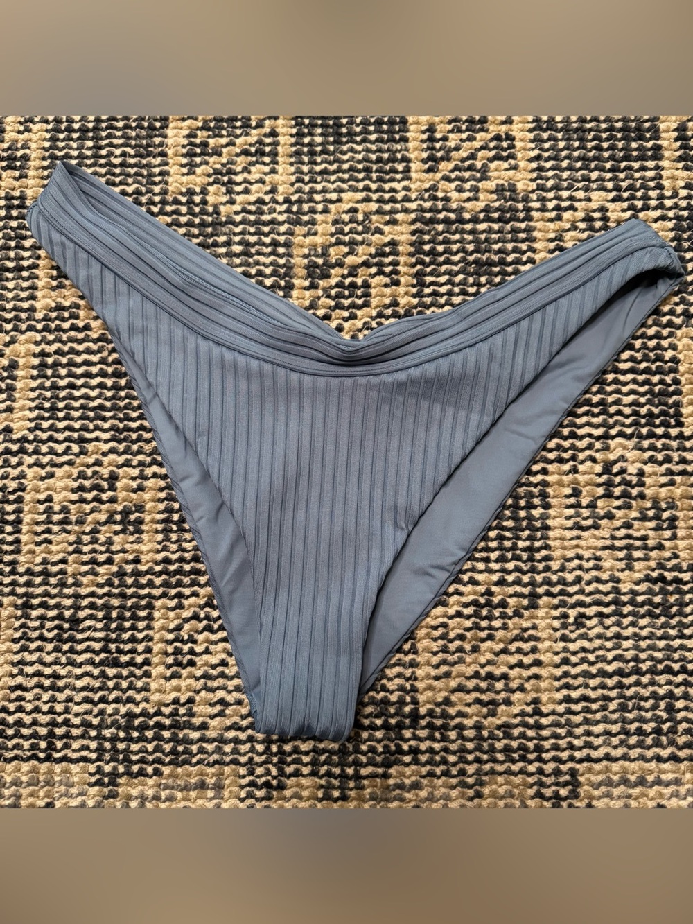 NWT L*Space Mercer Rib Bikini Bottoms in Baltic Blue size Medium